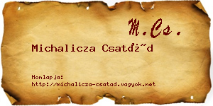 Michalicza Csatád névjegykártya